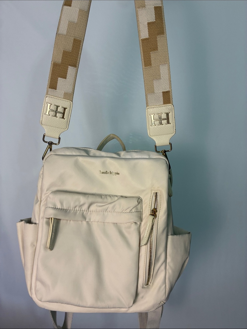 Haute Hippie Nylon Backpack in White